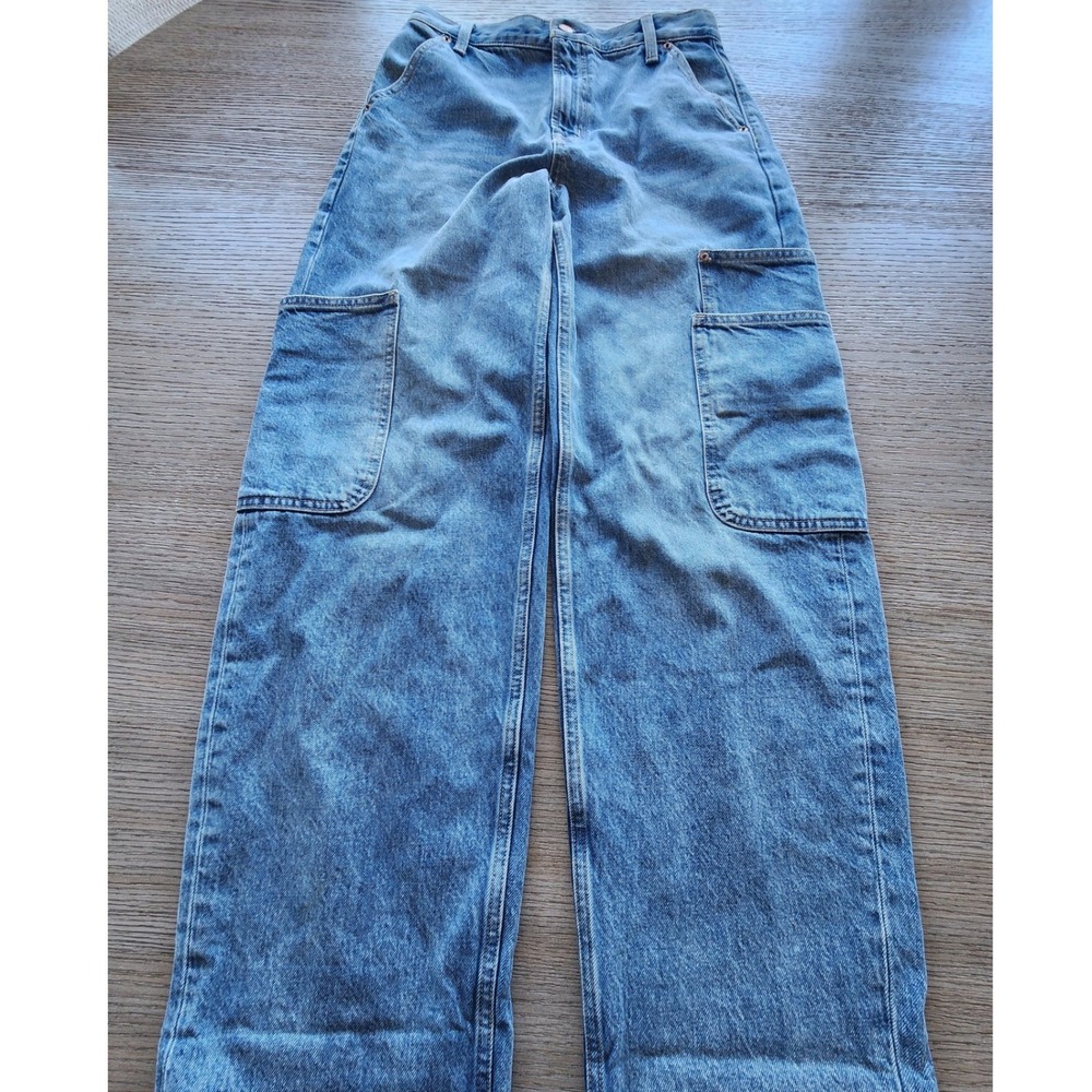 Anthropologie Pistola Wide Leg Cargo Jeans. Indiesleek Y2K grittyboho Utility